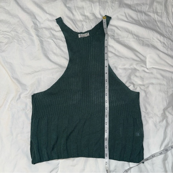 Intimately Free People | NWOT Knit Ribbed Racerback Tank Top Cami Green - Picture 9 of 11